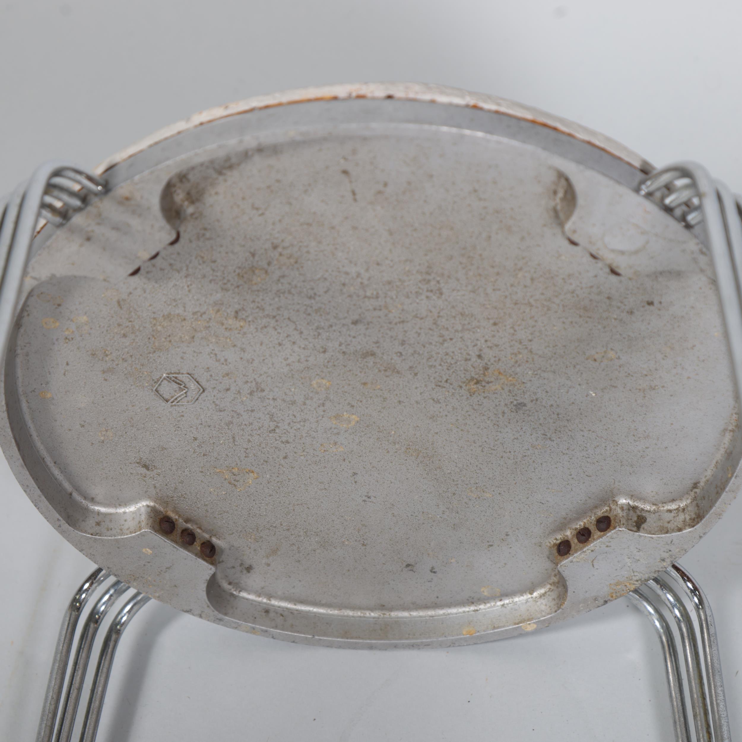 A 1930s' Art Deco Alpax chrome steel stool with cork and aluminium seat, height 41cm Possible - Image 4 of 4