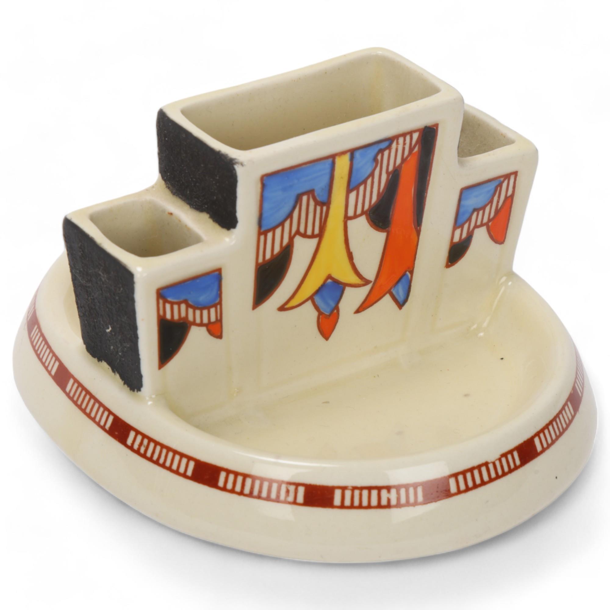 A group of Art Deco novelty items, comprising Royal Doulton Bridge set on stand, Bakelite Bridge - Image 2 of 6