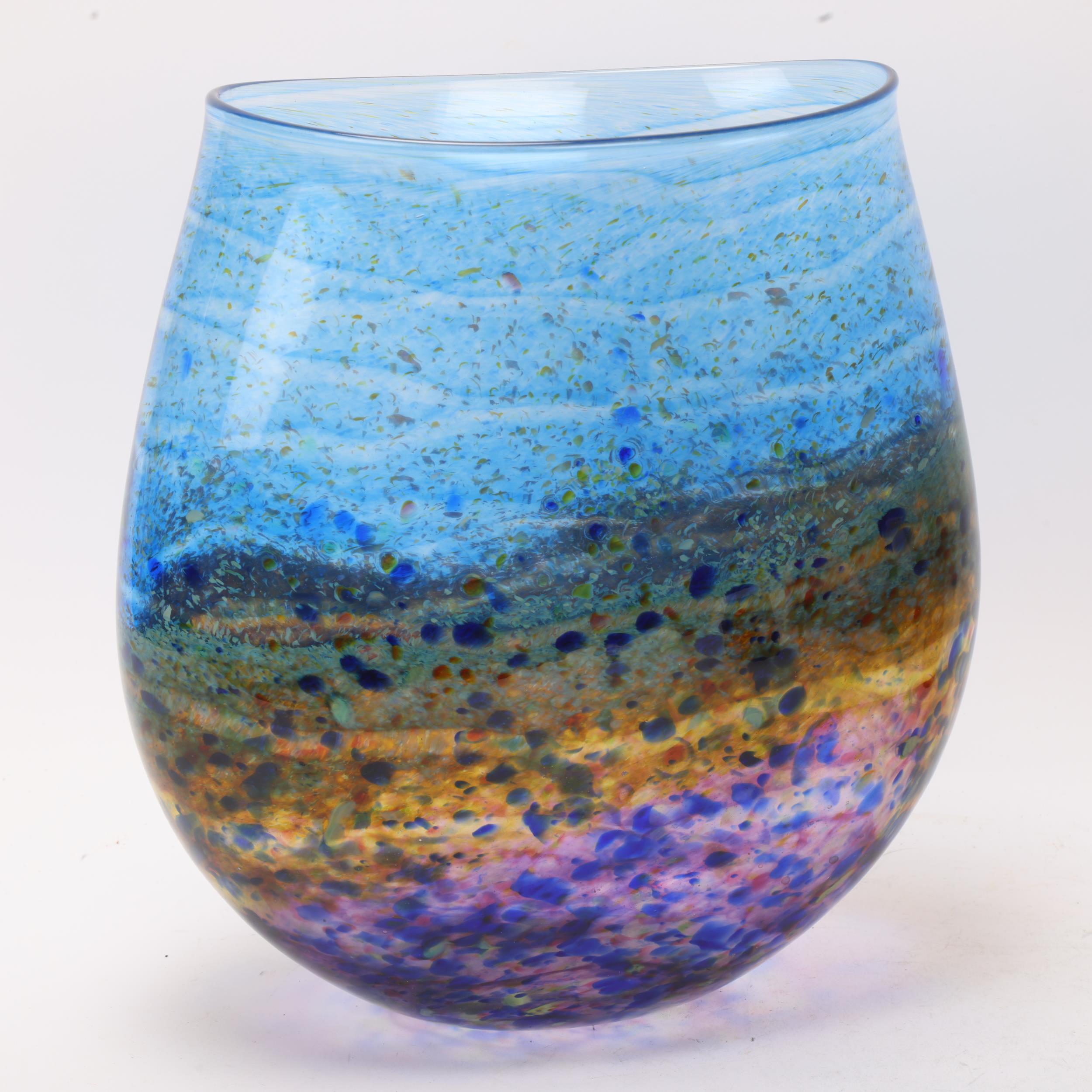 MARTIN ANDREWS, a large Haze Series studio glass vase, signed and dated 2003 to base, height 27cm - Image 2 of 3