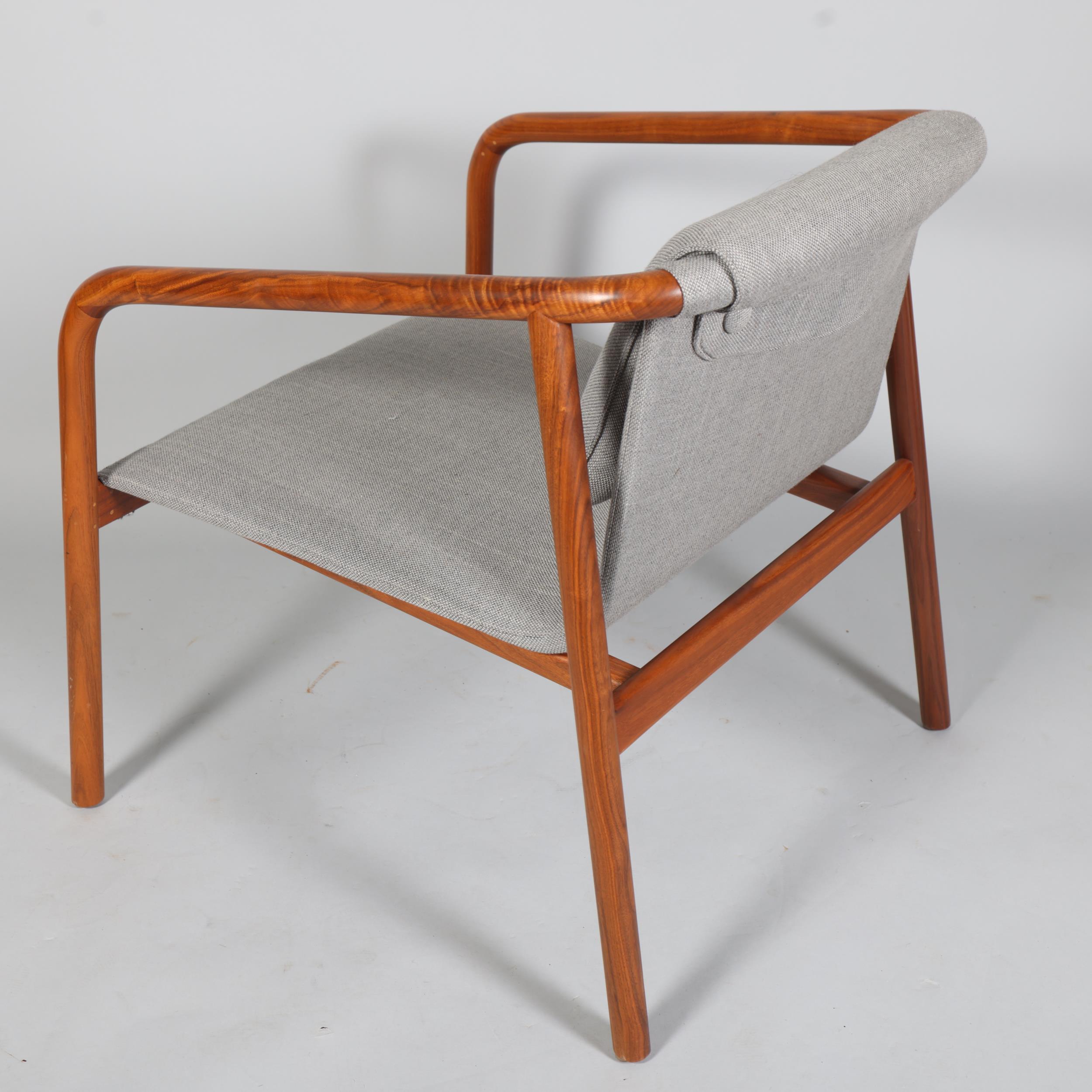 Bernhardt, USA, an Oslo lounge chair by ANGELL, WYLLER and AARSETH, with shaped walnut frame and - Image 2 of 4