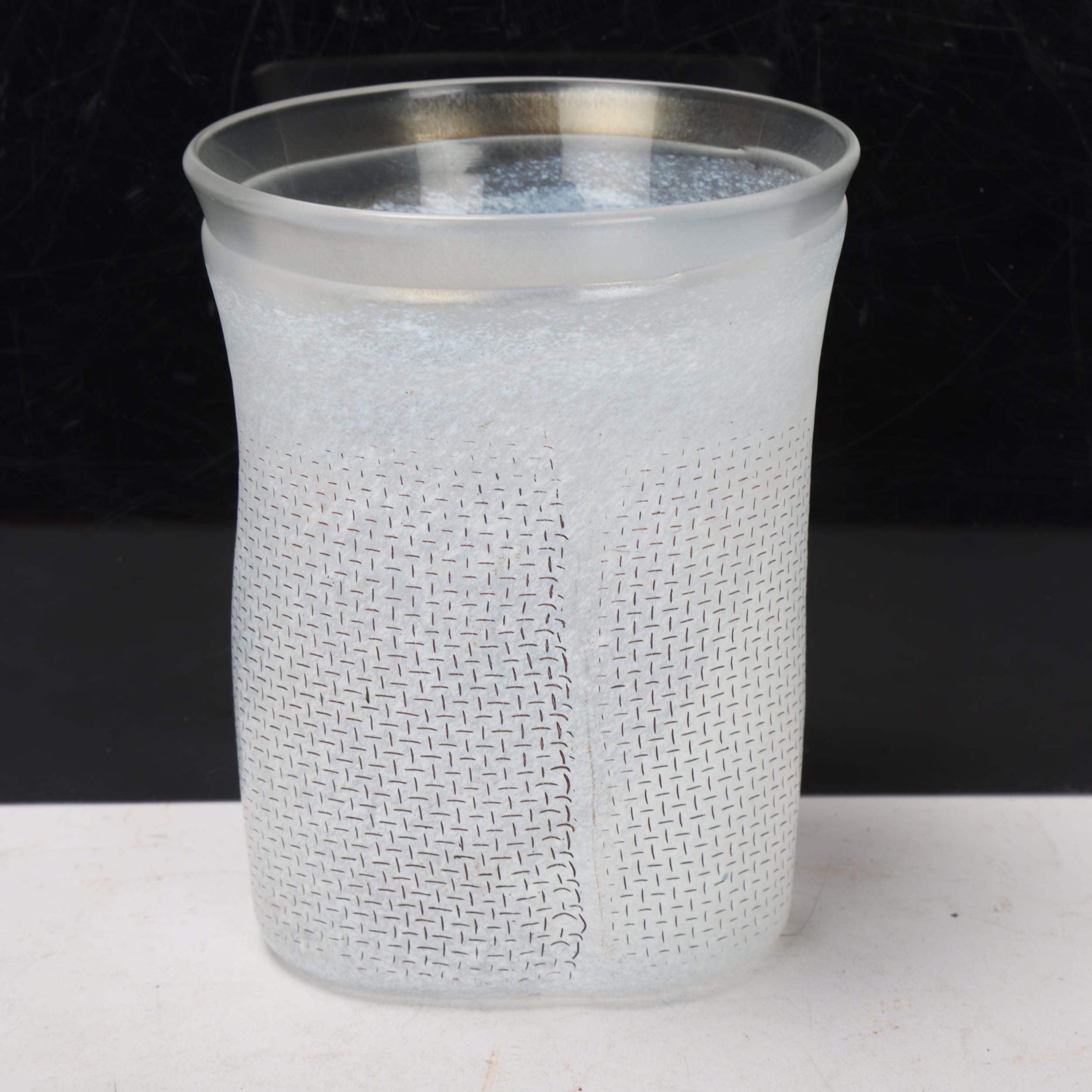 BERTIL VALLIEN for Boda, a unique lattice work glass vase, signed to base and numbered Y7967, height - Image 2 of 3