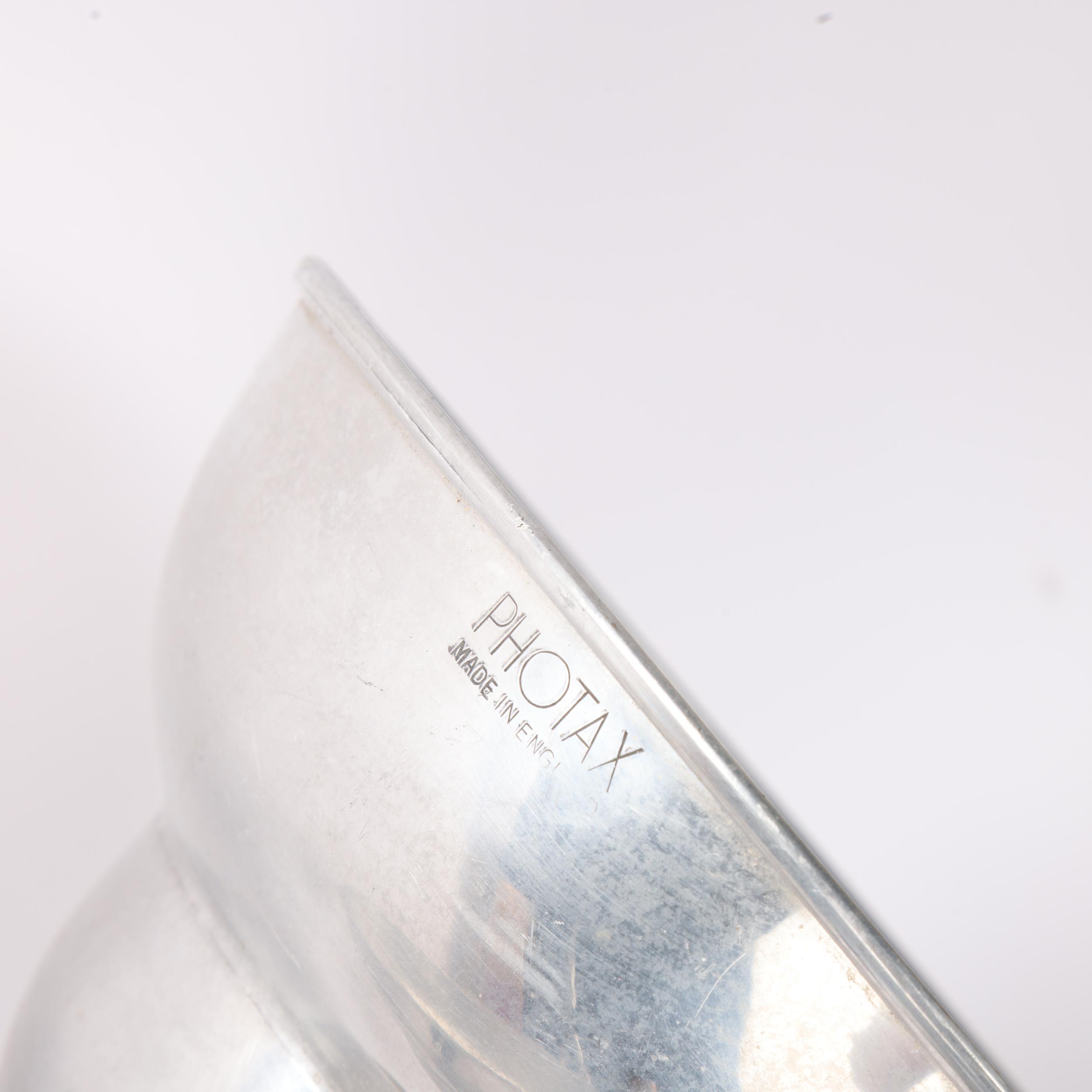 3 mid-century aluminium photography studio lights, no makers marks, shade diameter 18cm Wear - Image 2 of 3