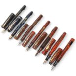 7 Vintage fountain pens, 3 Waverley (MacGiven and Cameron), 1 Yale and 3 others All in complete