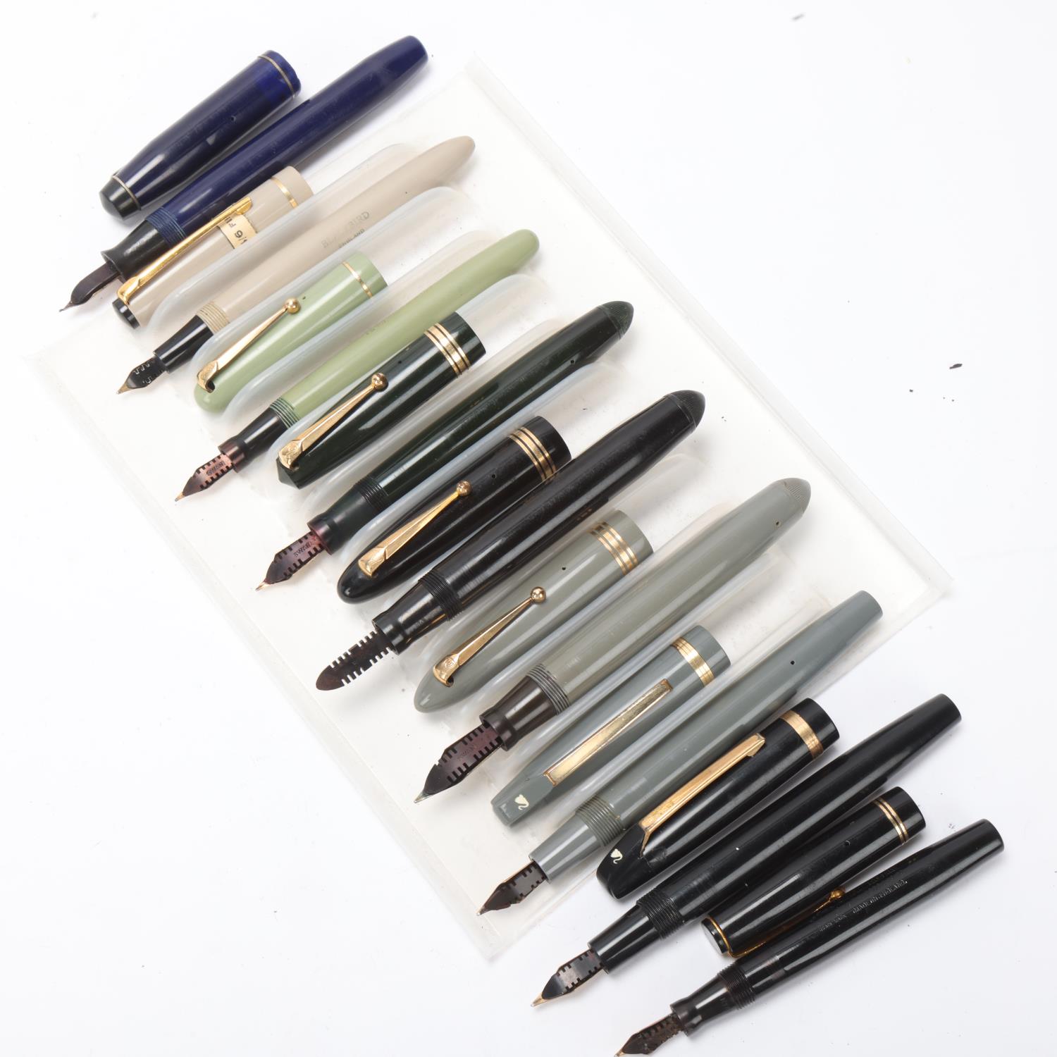 9 vintage Mabie, Tobb & Co / Sawn fountain pens, early/mid 20th century, models include, - Image 4 of 4