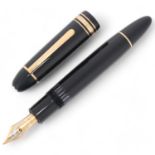 A Montblanc Meisterstuck 149 fountain pen, piston fill and 18ct nib marked 4810, in Mont Blanc