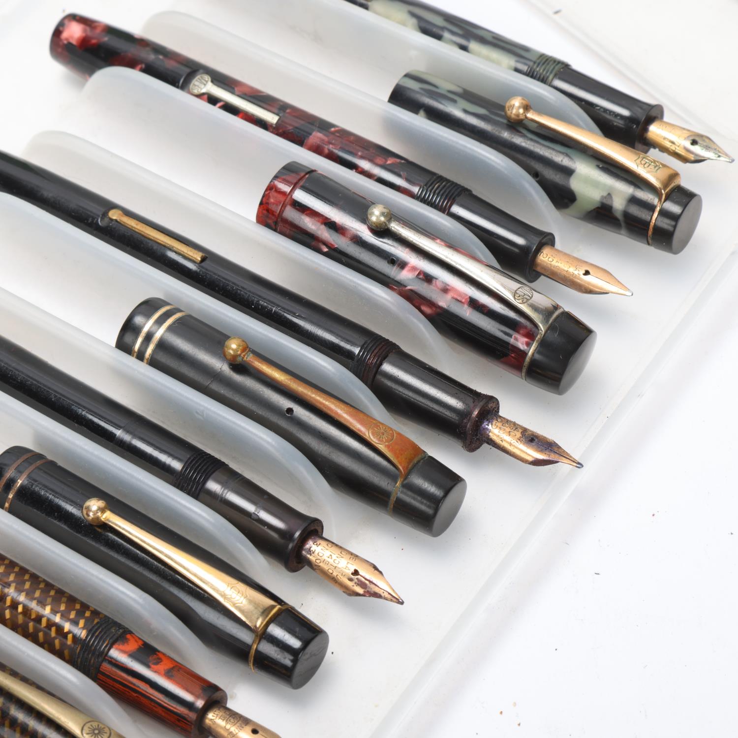13 vintage De La Rue, Onoto fountain pens, from early 20th to mid 20th century, models, include - Image 4 of 4