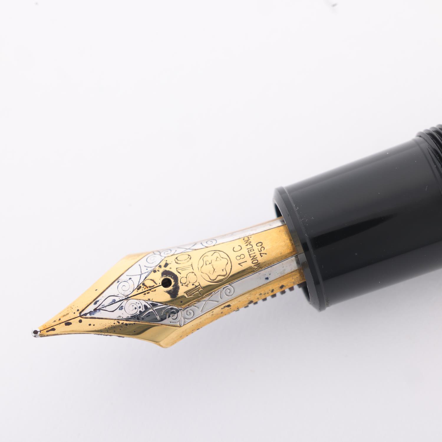A Montblanc Meisterstuck 149 fountain pen, piston fill and 18ct nib marked 4810, in Mont Blanc - Image 2 of 4