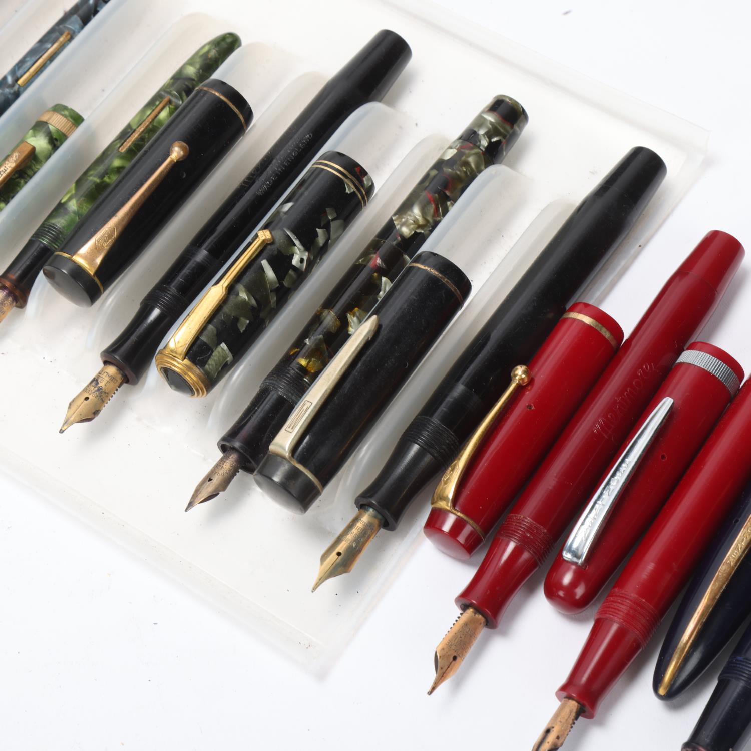 11 vintage Metmore fountain pens, includes models, Ink-Lock, Diploma, Celeste, Auto-Flow, Supreme, - Image 2 of 4