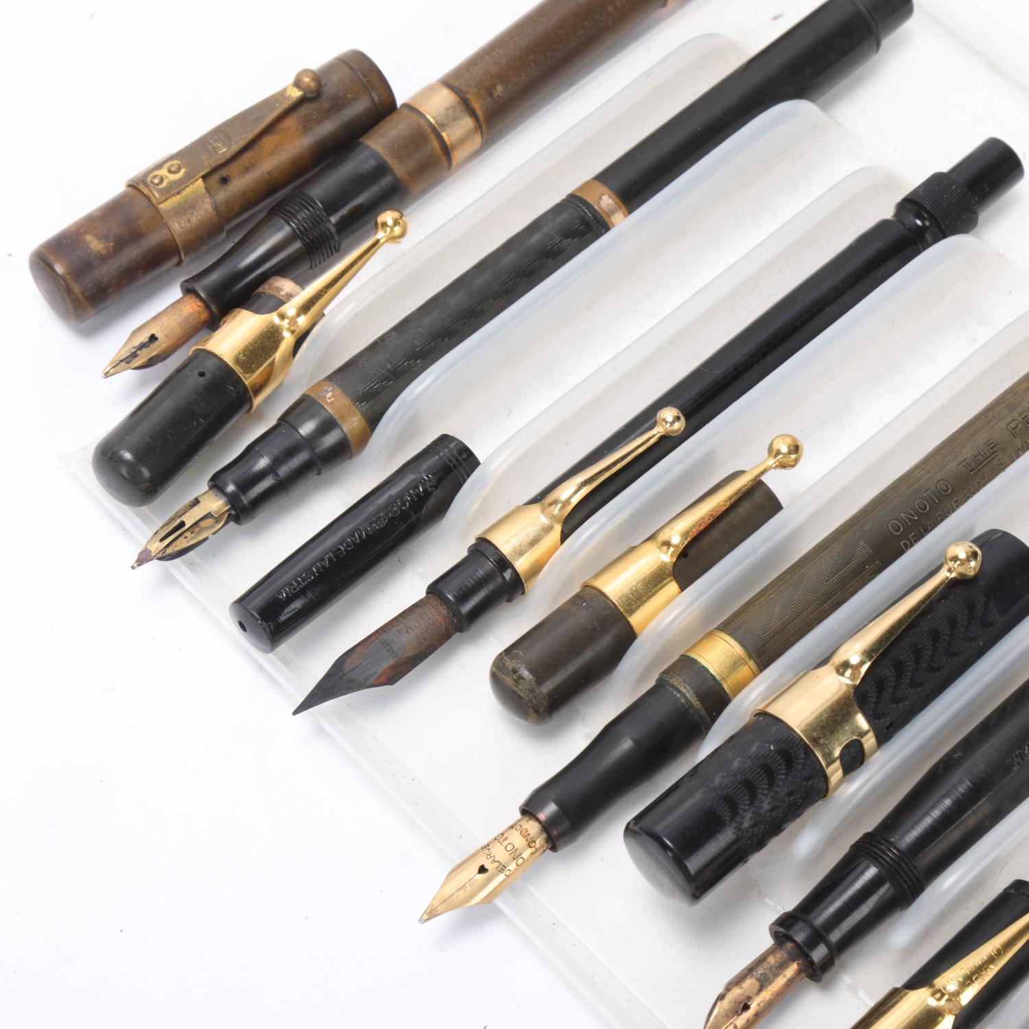 9 late 19th early 20th century fountain pens, models by Manos, Neptune, De La Rue, Wyvern, Thomas's, - Image 2 of 4