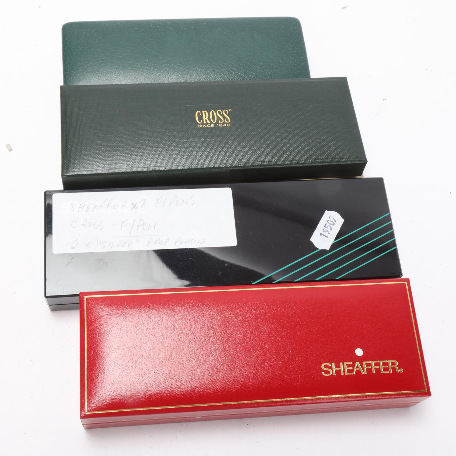 6 Sheaffer and Cross fountain and ball point pens, 3 in original boxes 3 boxed are in very good - Bild 4 aus 4