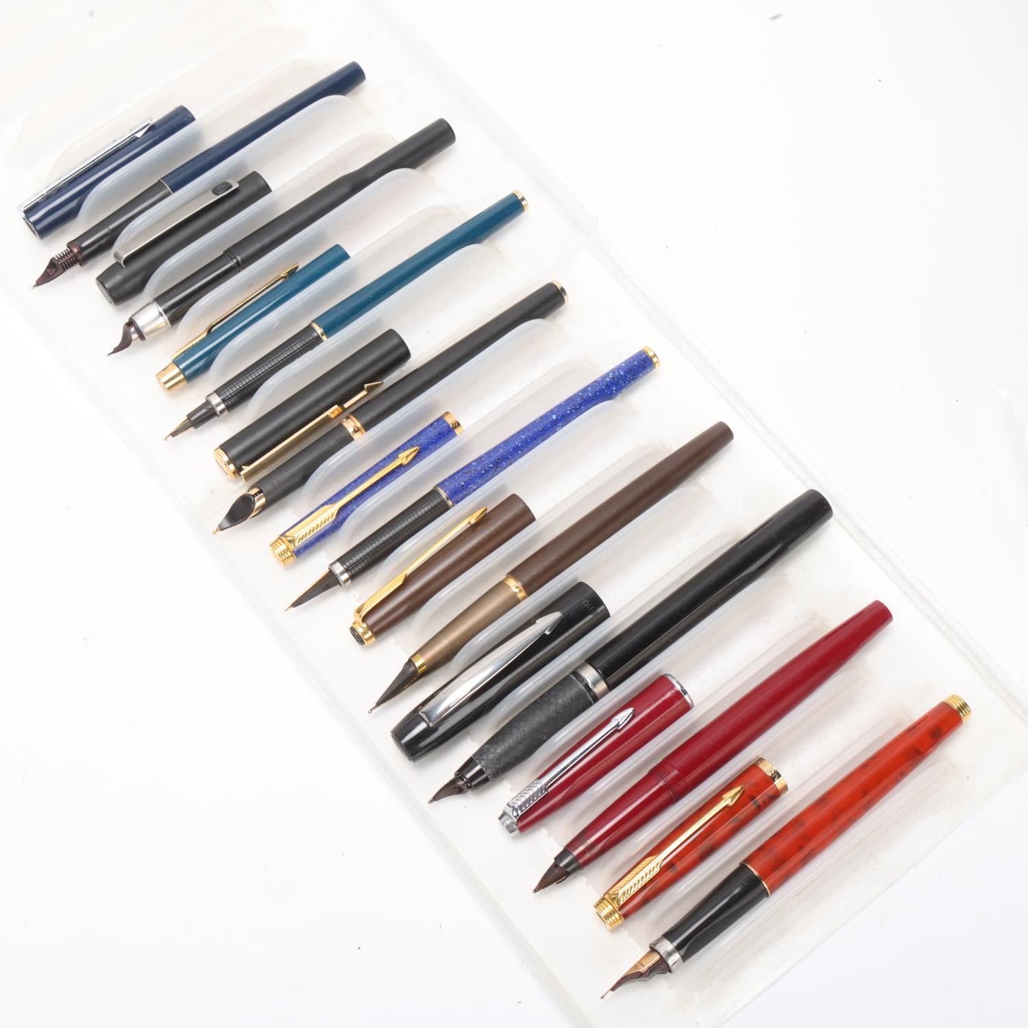 9 Parker fountain pens, 1970s' to 1990s' Good untested condition, some wear commensurate with age - Bild 4 aus 4