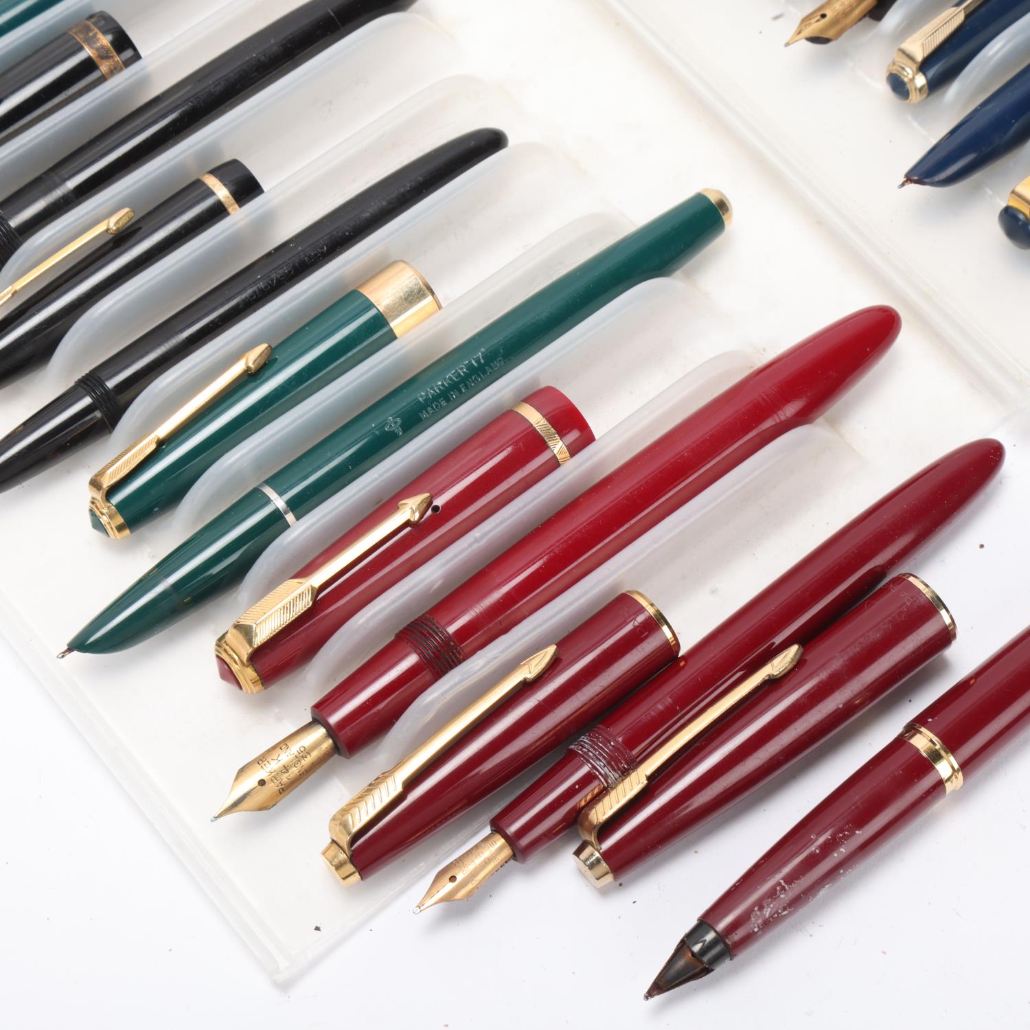 17 Parker fountain pens most 1950s-1970s', including models No17, Junior, Senior, Slimfold, Duofold, - Image 2 of 4