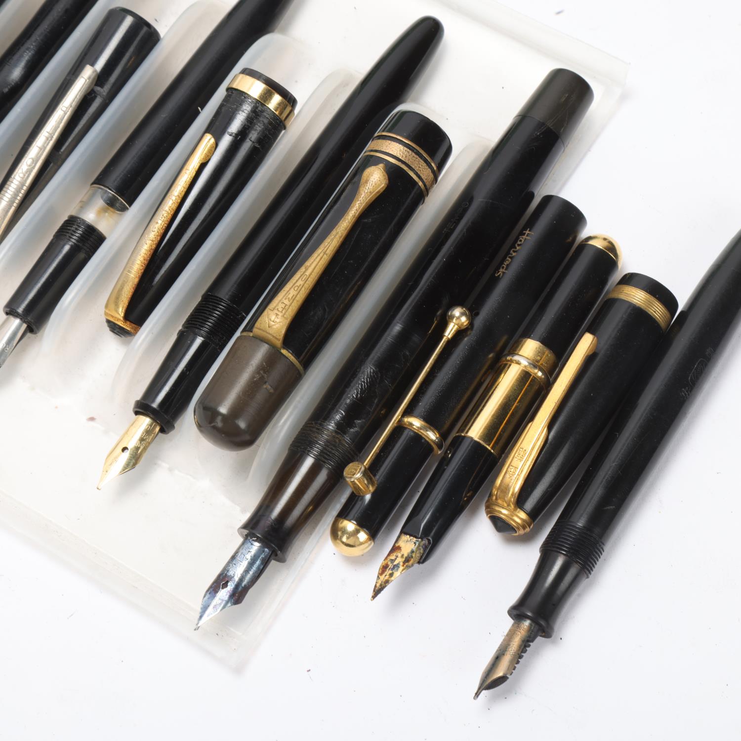 8 vintage fountain pens early to mid 20th century, including Tempo, 2x Rolltip, Rally Cup, W&T - Image 2 of 4