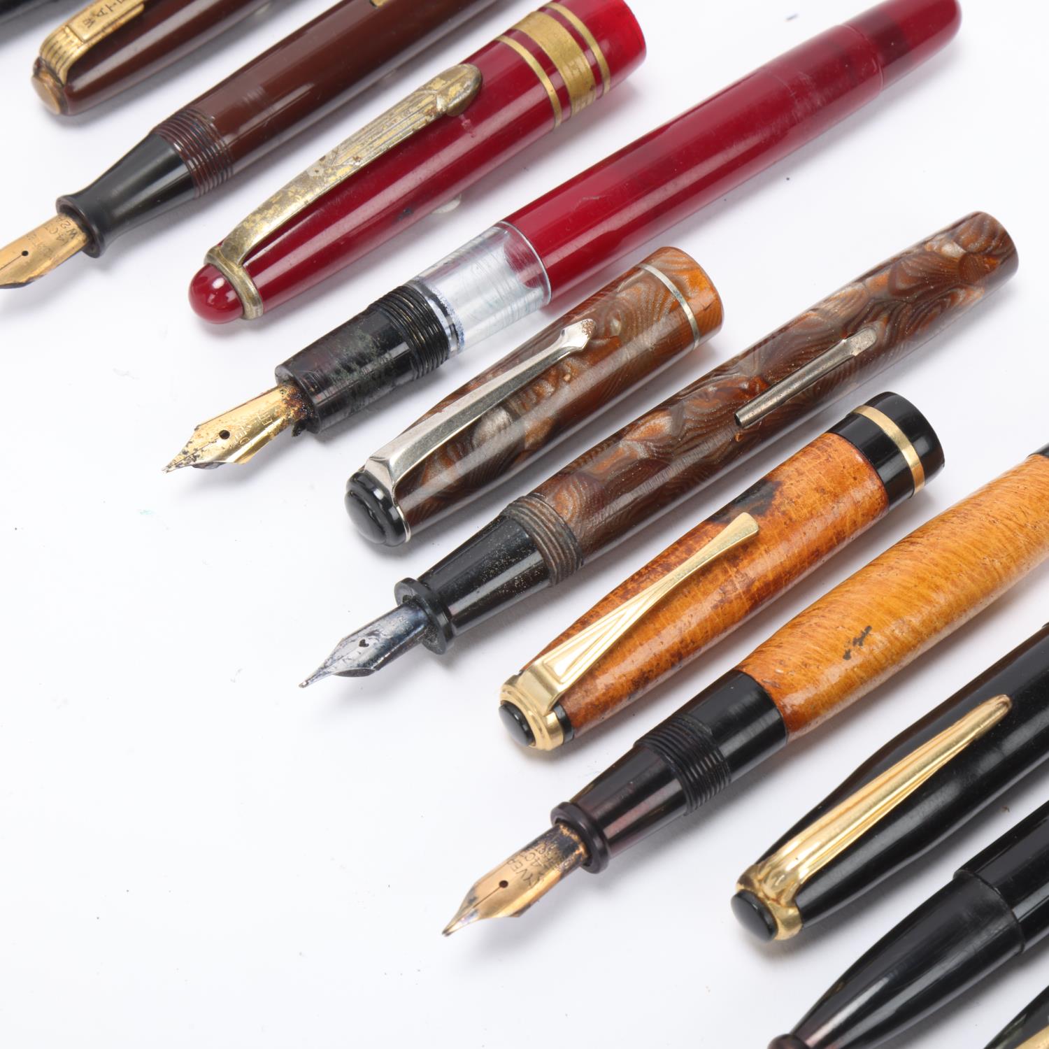 10 vintage fountain pens, including Non-Stop, 5 x Wyvern, Hema, Tibaldi, Edesta and Waterman 1 - Image 3 of 4
