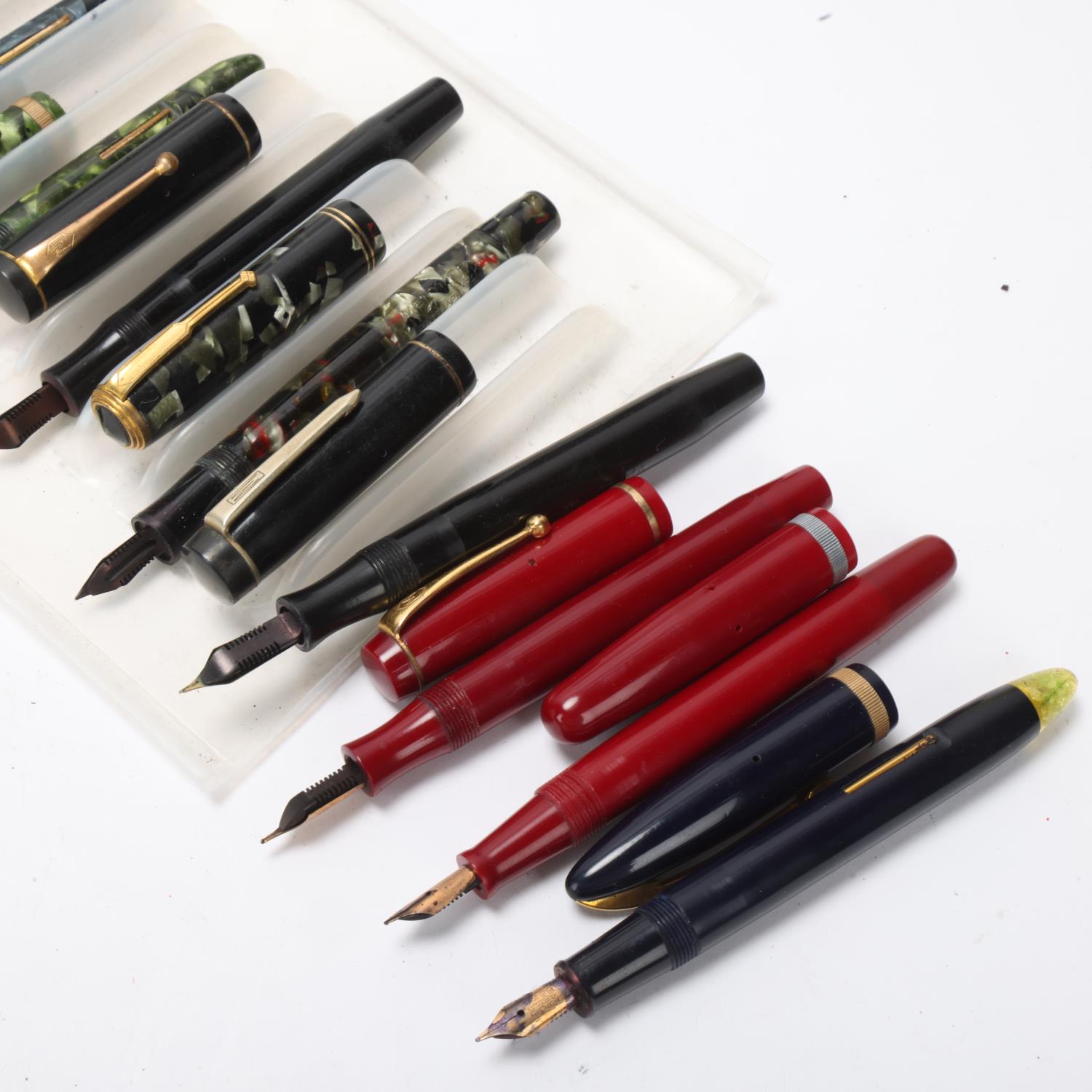 11 vintage Metmore fountain pens, includes models, Ink-Lock, Diploma, Celeste, Auto-Flow, Supreme, - Image 4 of 4