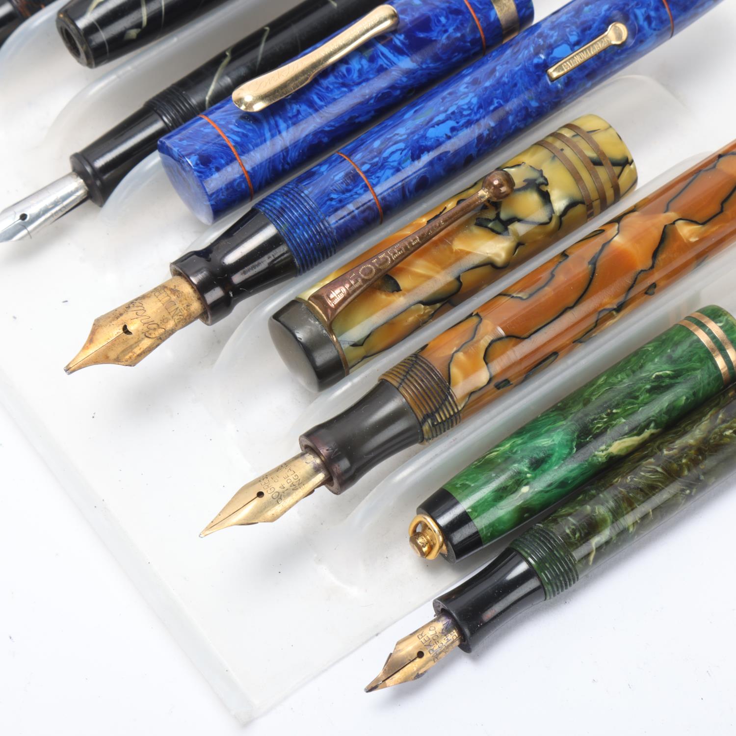 6 vintage fountain pens, including Conway Stewart 58, Parker Duofold, Progress, Wyvern Perfect No - Image 2 of 4