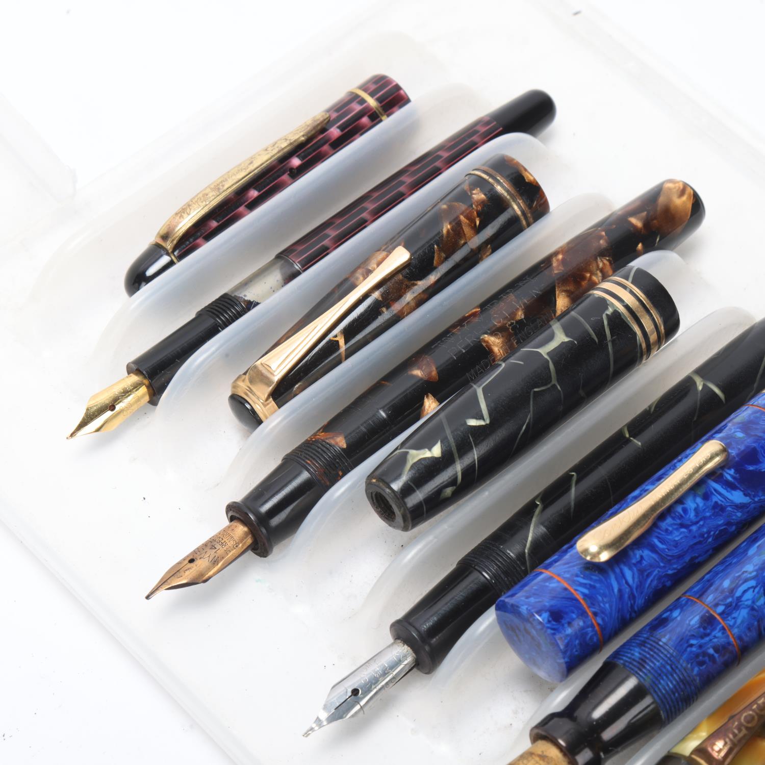 6 vintage fountain pens, including Conway Stewart 58, Parker Duofold, Progress, Wyvern Perfect No - Image 3 of 4