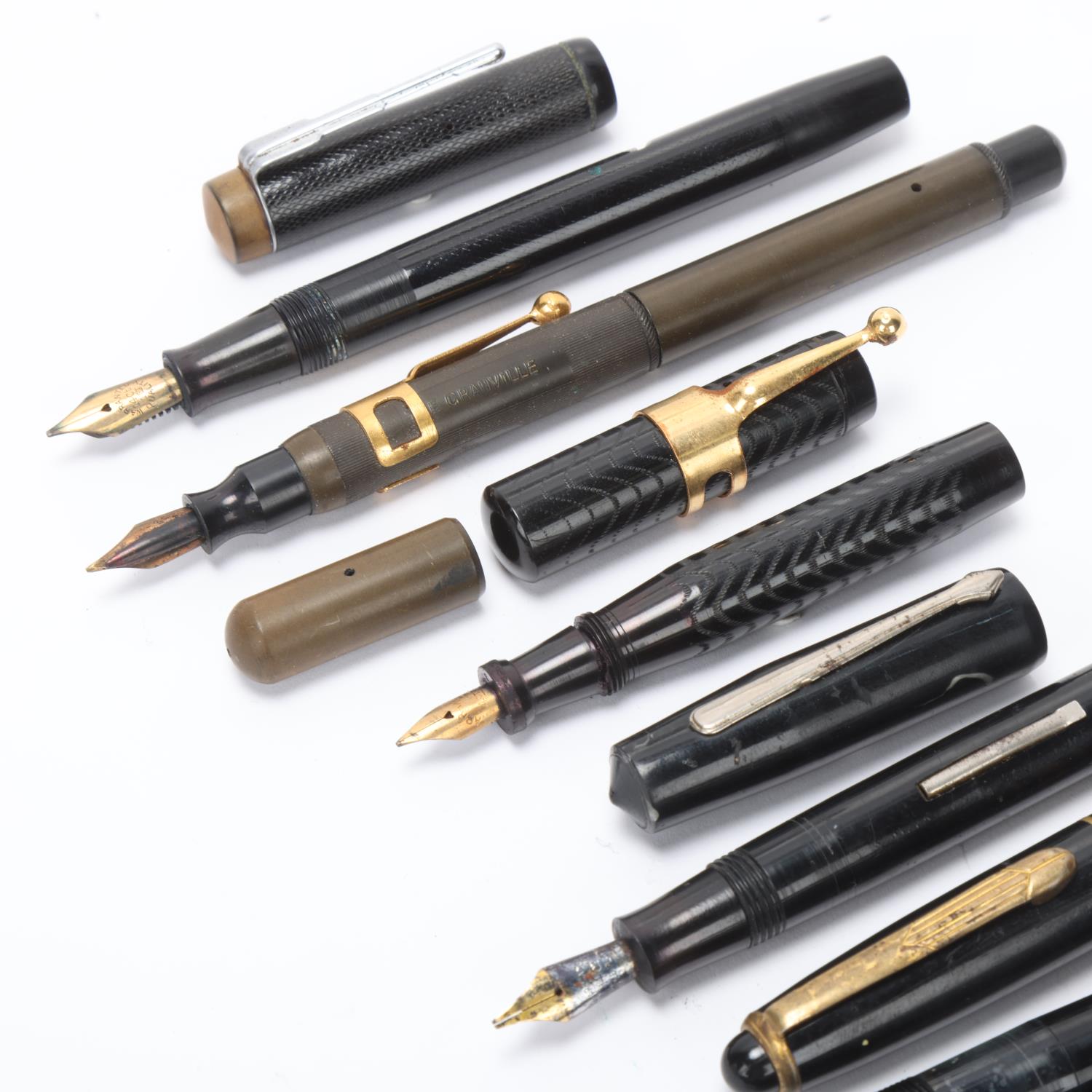 12 vintage fountain pens, including pens by Blackbird, Senator, Burnham, many with 14ct gold nibs - Bild 4 aus 4