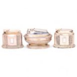 3 vintage Ronson silver plated table lighters, 2 "Diana" models and 1 other Both Diana models appear