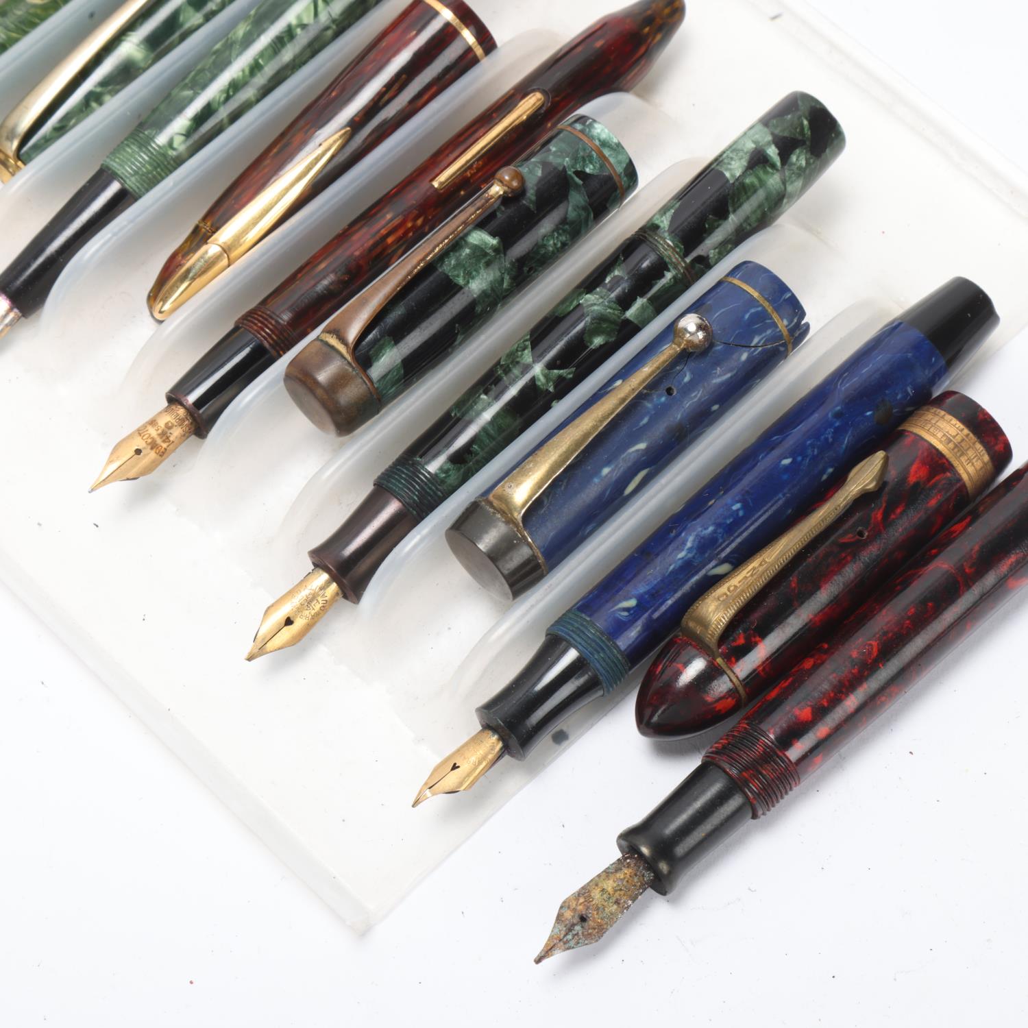 7 vintage fountain pens mid 20th century, including The Nova, 3 x National Security, Ritewell, - Bild 2 aus 4