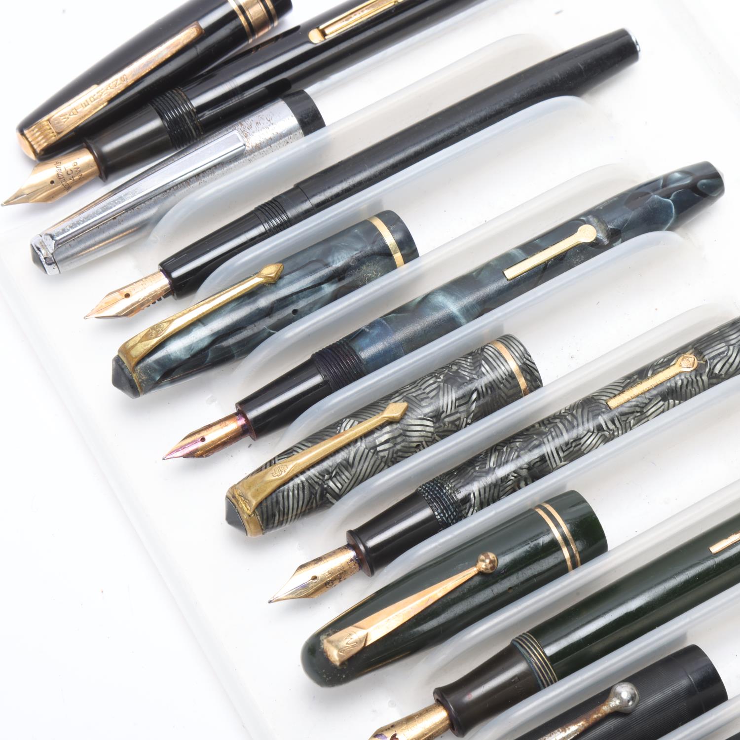 7 vintage fountain pens, including Conway Stewart, Waterman and Swan Untested vintage condition - Image 3 of 4