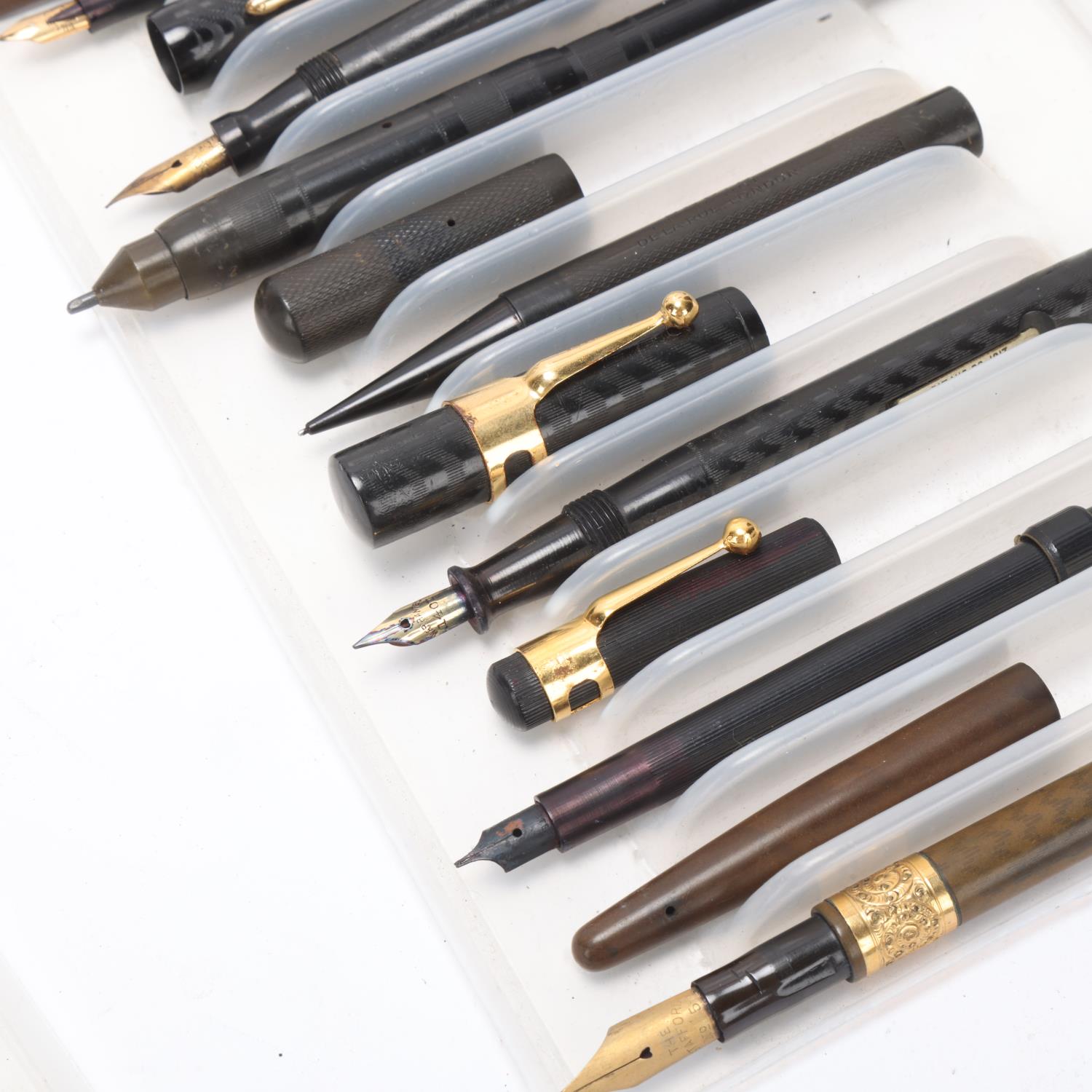 7 early 20th century fountain pens, including eye dropper models and others, The Stafford Pen, - Image 2 of 4