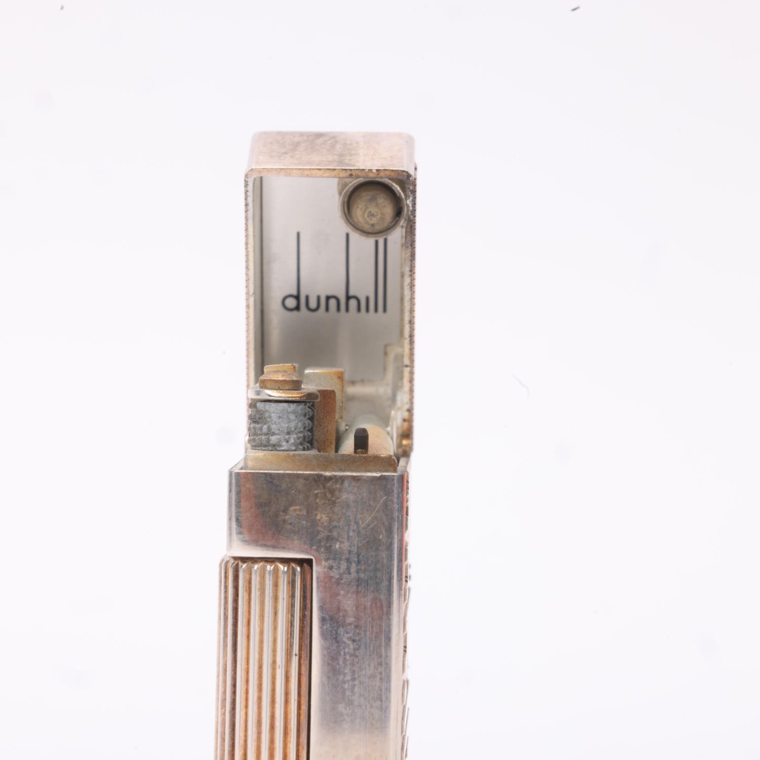 A vintage Dunhill silver plated Rollagas lighter, with Dunhill detail to body, makers marks to - Image 3 of 4