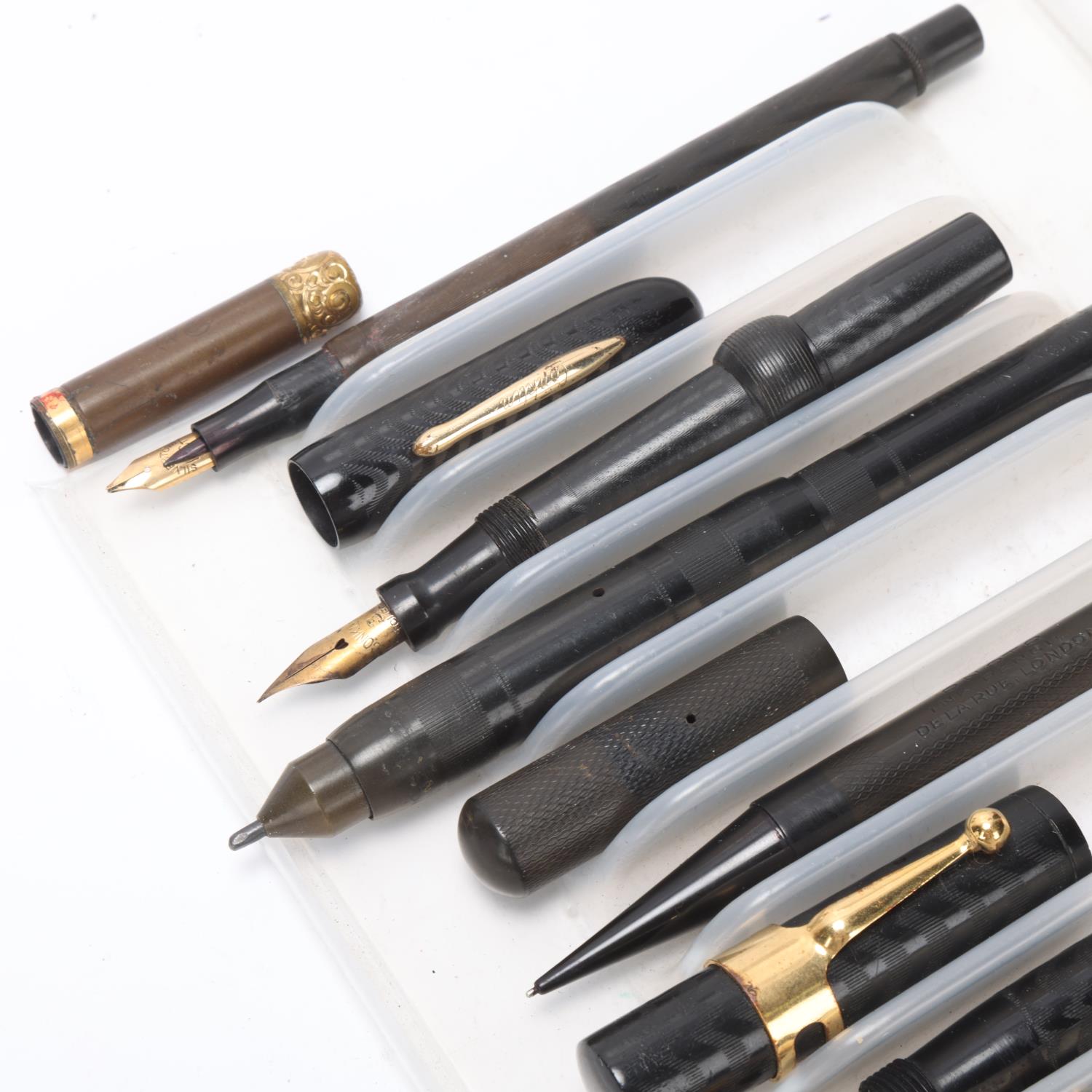 7 early 20th century fountain pens, including eye dropper models and others, The Stafford Pen, - Image 3 of 4