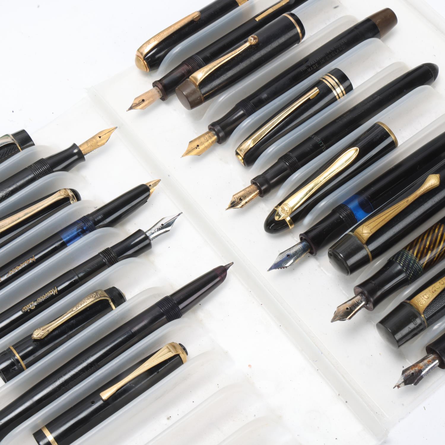 10 vintage fountain pens, early to mid 20th century, includes models by Mercedes, Swan(Mabie, Todd), - Image 2 of 4