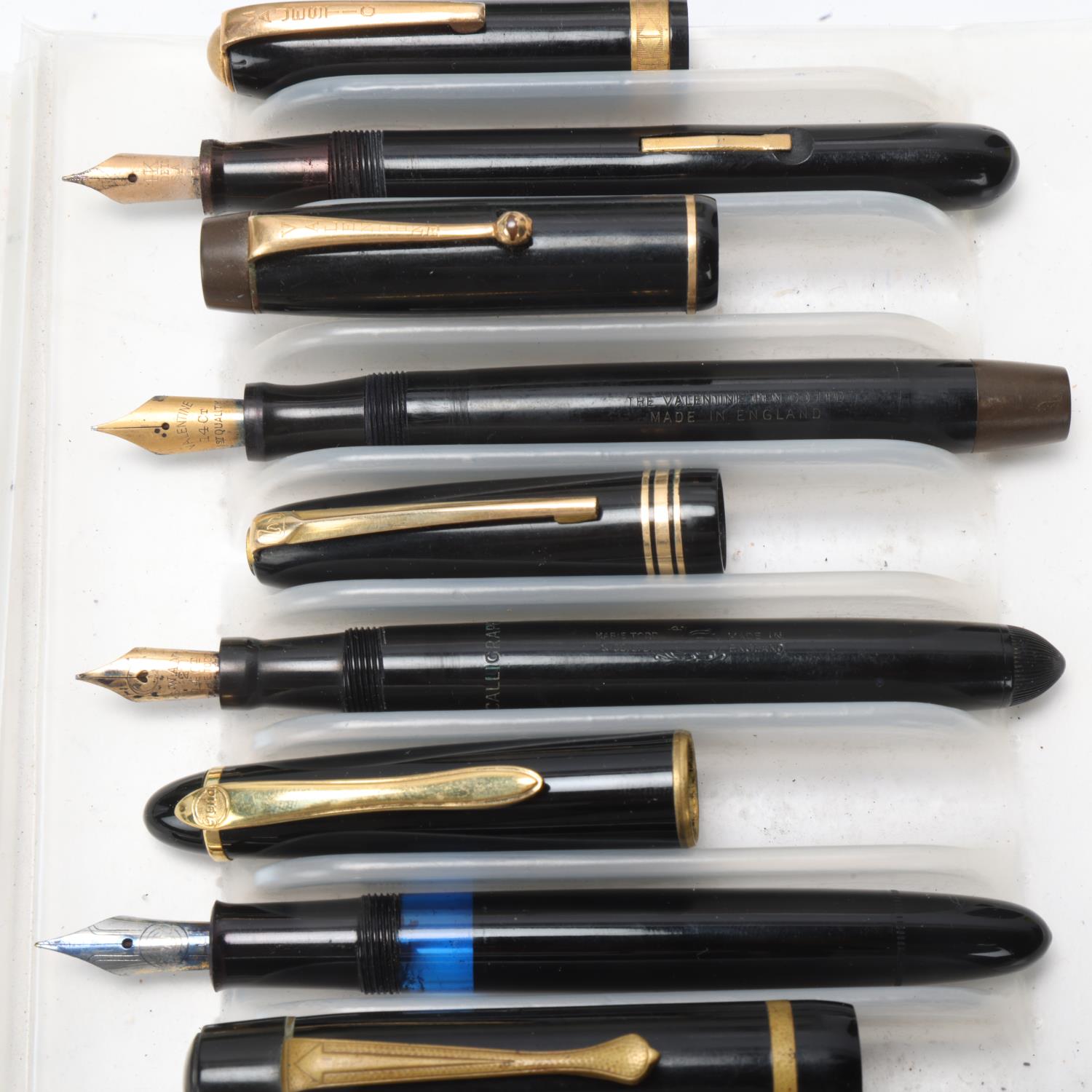 10 vintage fountain pens, early to mid 20th century, includes models by Mercedes, Swan(Mabie, Todd), - Image 3 of 4