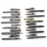 12 vintage Sheaffer fountain pens, 7 with 14ct nibs All in complete untested condition, some wear