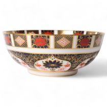 Royal Crown Derby fruit bowl in Imari pattern no. 1128, diameter 24.5cm, H10cm Good condition, no