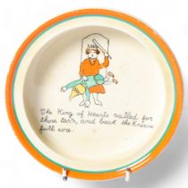 JOAN SHORTER for A J WILKINSON LTD - a Kiddies Ware bowl "The King Of Hearts Caught With Those Tarts