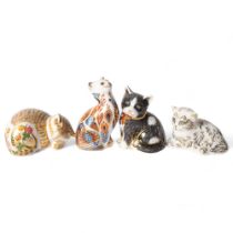 Royal Crown Derby, a group of cat paperweights, including Lavender, a Signature Edition 1500 for
