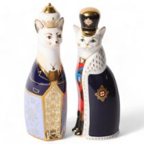 Royal Crown Derby, the Royal Cat Catherine, limited edition 320 of 450, and the Royal Cat William,