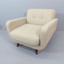 ROOM AND BOARD - A contemporary designer lounge chair, with maker's label beneath seat cushion.