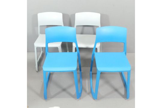 VITRA - A set of four Tip Ton chairs by Edward Barber and Jay Osgerby with moulded maker's marks. - Image 1 of 3