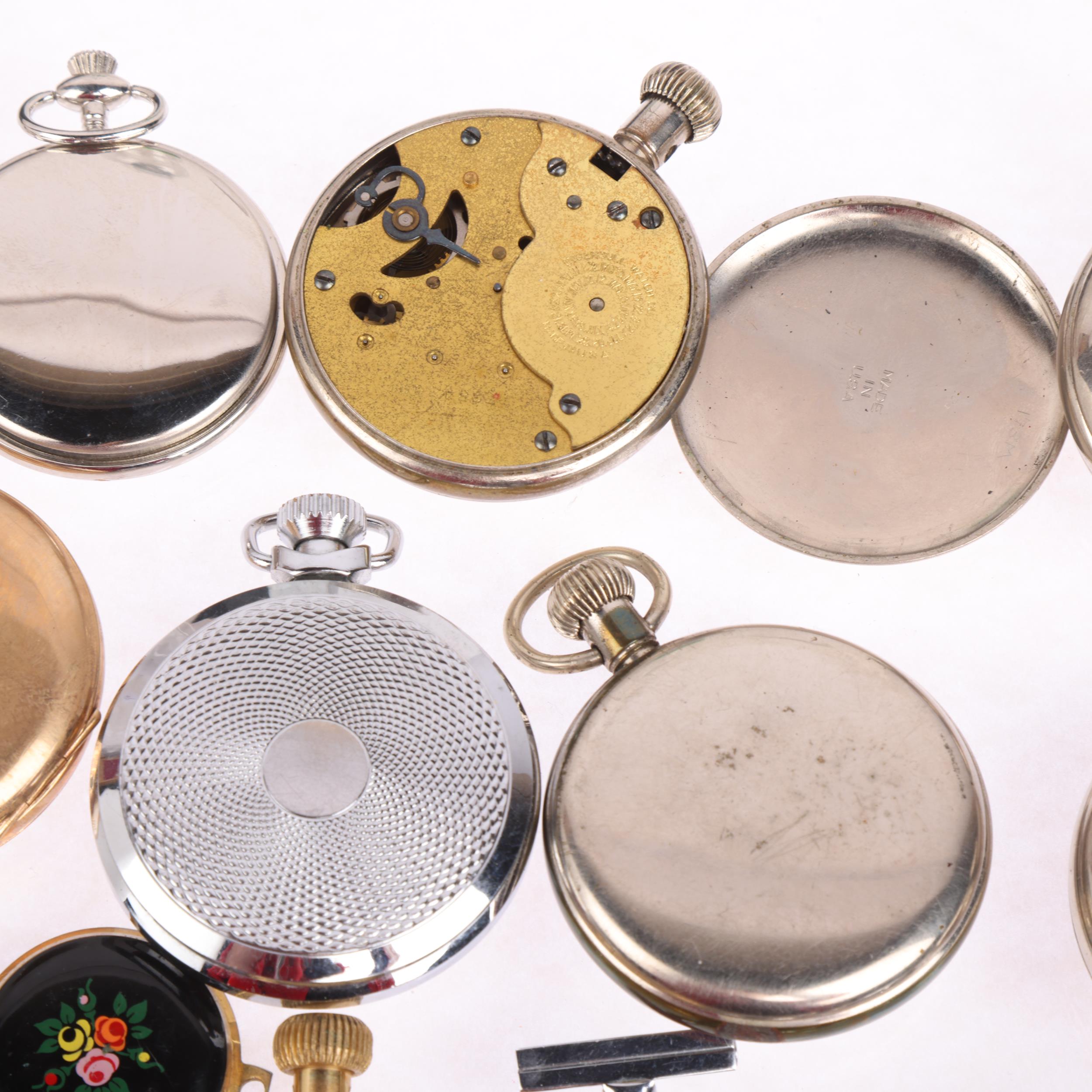 A quantity of pocket watches, makers include Ingersoll, Services, Smiths Empire, etc Condition - Image 4 of 5