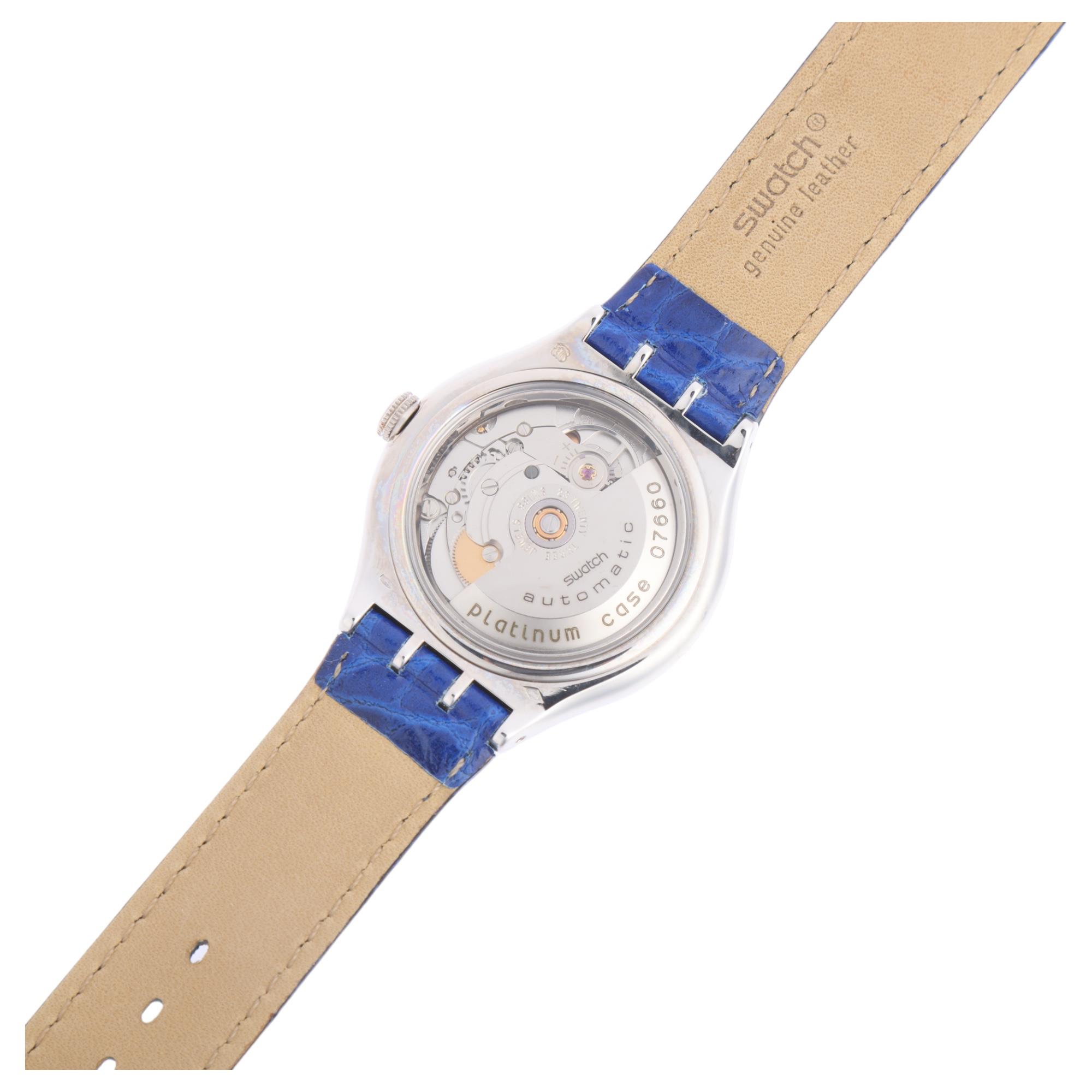 SWATCH - a platinum Tresor Magique automatic wristwatch, ref. SAZ101, circa 1993, semi- - Image 4 of 5