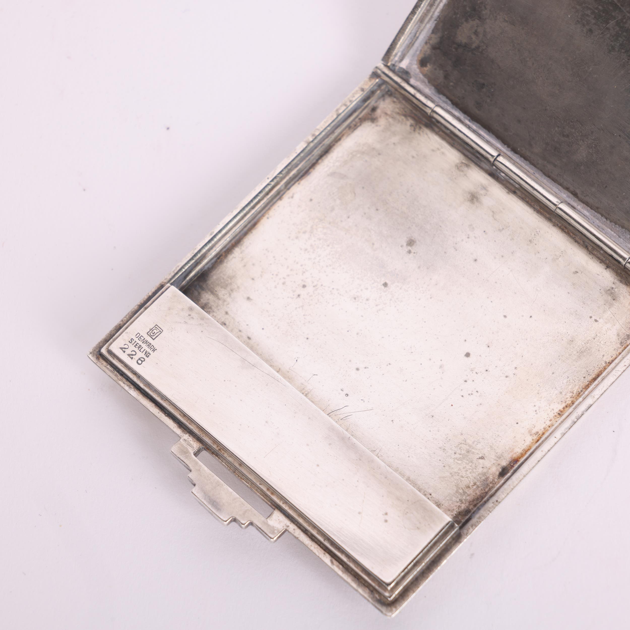 GEORG JENSEN - an Art Deco Danish sterling silver matchbook/Vesta case, circa 1933 - 1944, model no. - Image 3 of 3