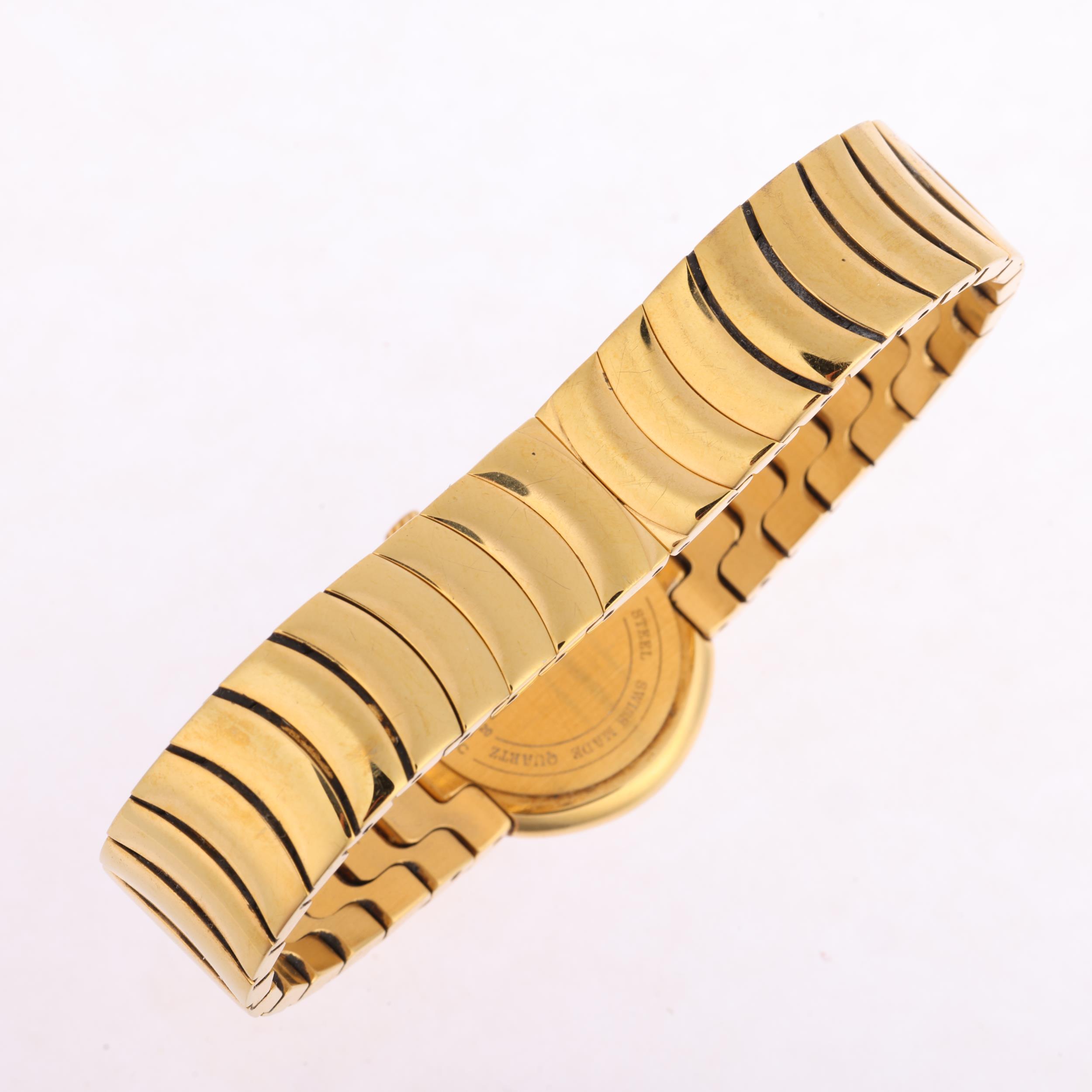 DUNHILL - a lady's gold plated stainless steel Millennium quartz bracelet watch, ref. 8000, white - Image 3 of 5