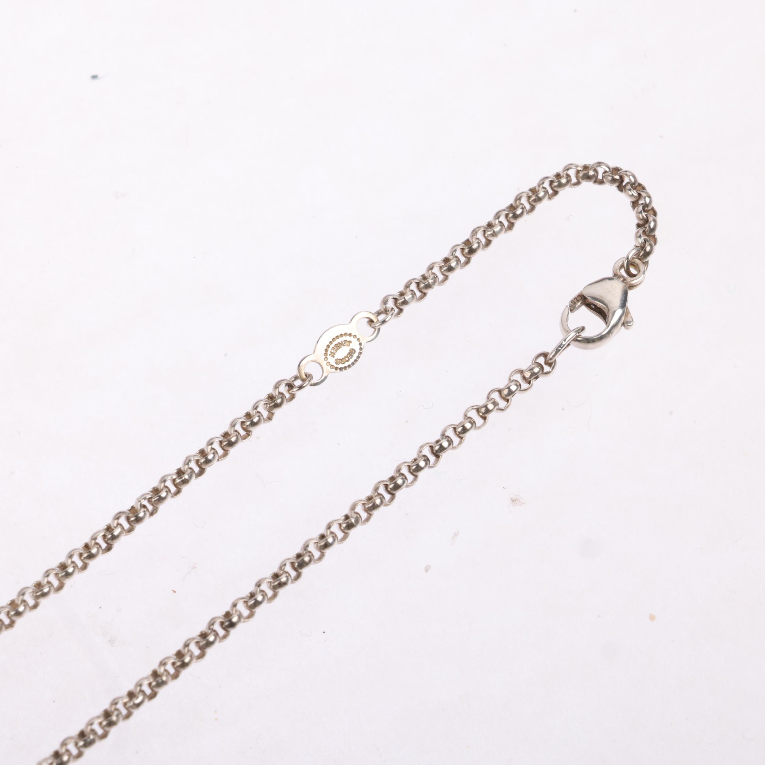 GEORG JENSEN - a Danish modernist sterling silver heart pendant necklace, designed by Regitze - Image 3 of 3