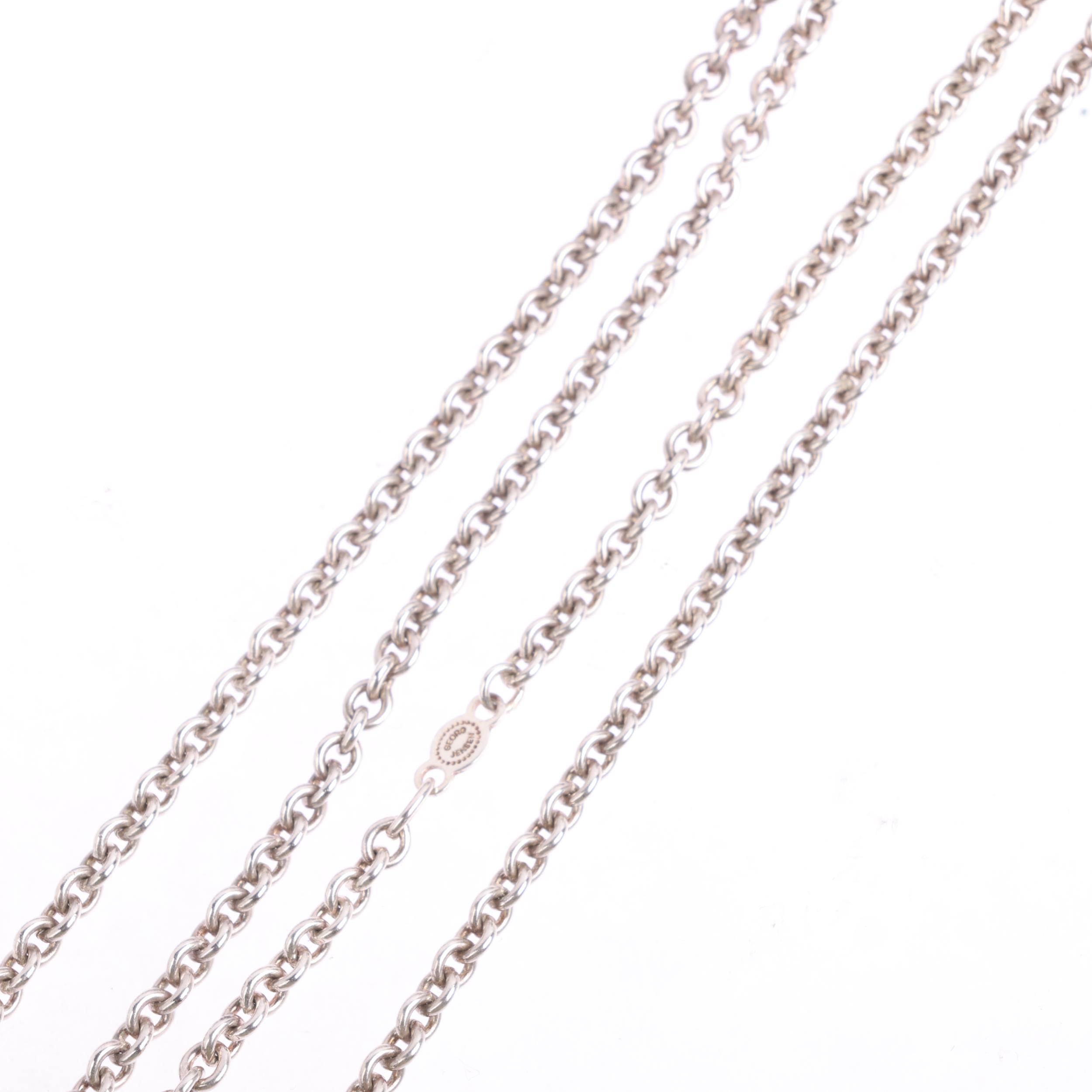 GEORG JENSEN - a Danish sterling silver belcher link chain necklace, 60cm, 13.4g Condition Report: - Image 2 of 3