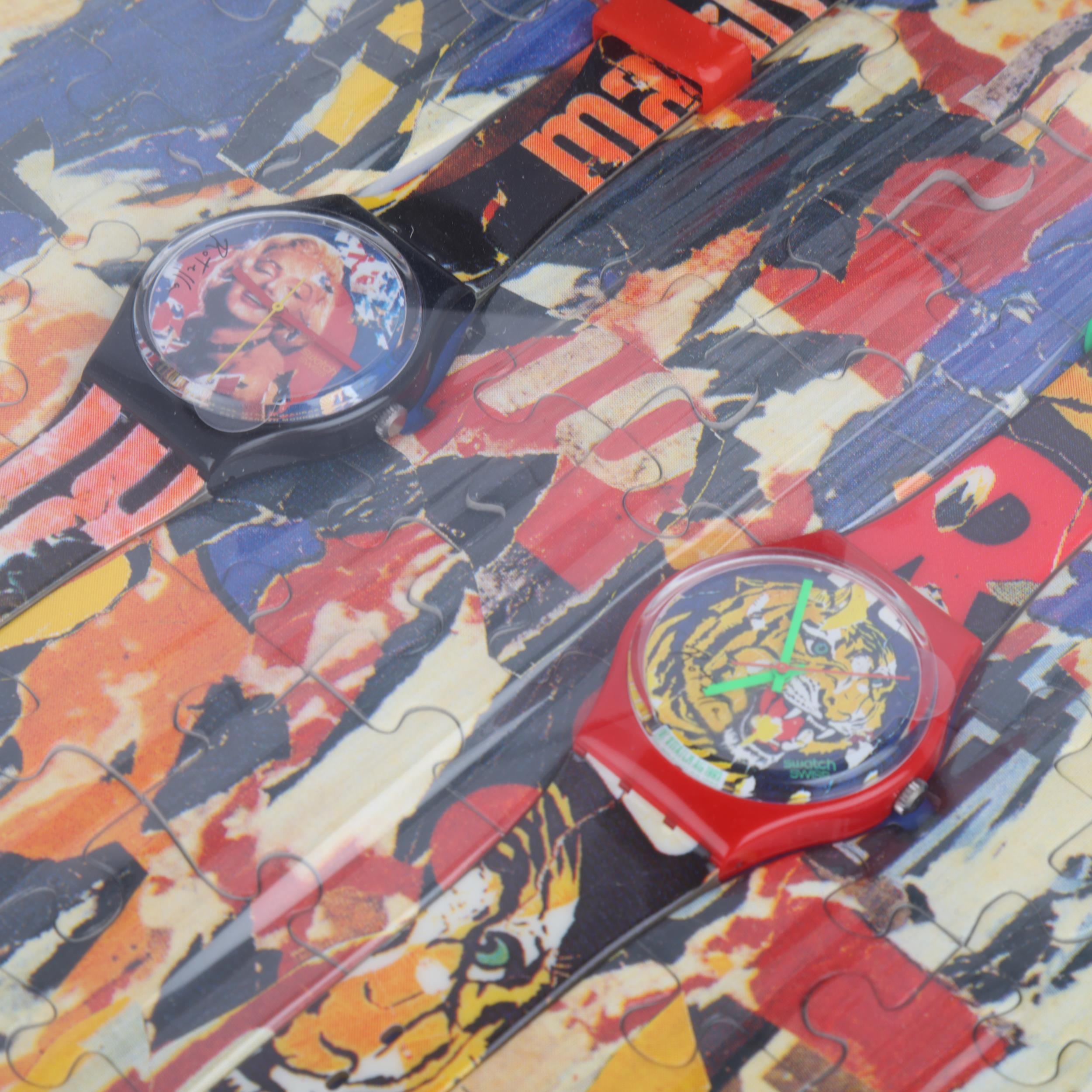 MIMMO ROTELLA for SWATCH - a set of 2 Beauty And The Beast quartz wristwatches, ref. GZS04, circa - Image 4 of 5