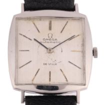 OMEGA - a Vintage stainless steel De Ville automatic wristwatch, ref. 161.022, circa 1964, square