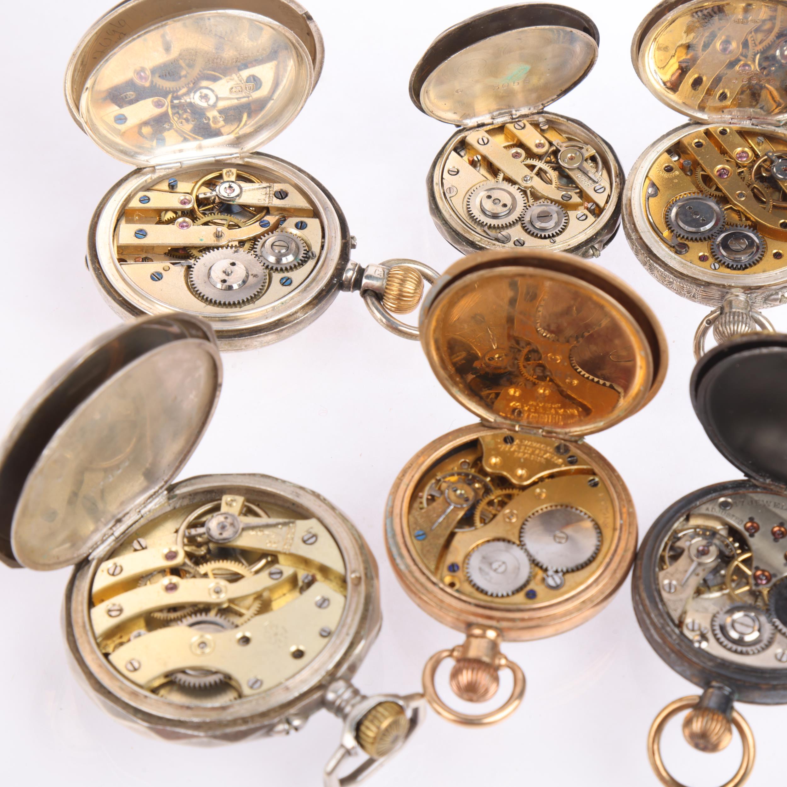 8 fob watches, including silver and gold plated examples Condition Report: Lot sold as seen unless - Image 5 of 5