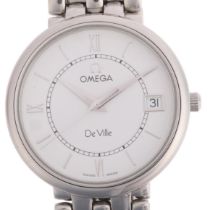 OMEGA - a stainless steel De Ville quartz calendar bracelet watch, ref. 396.2532, circa 2001,