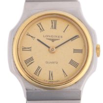 LONGINES - a lady's stainless steel Presence quartz bracelet watch, ref. 4347 717, circa 1960s,