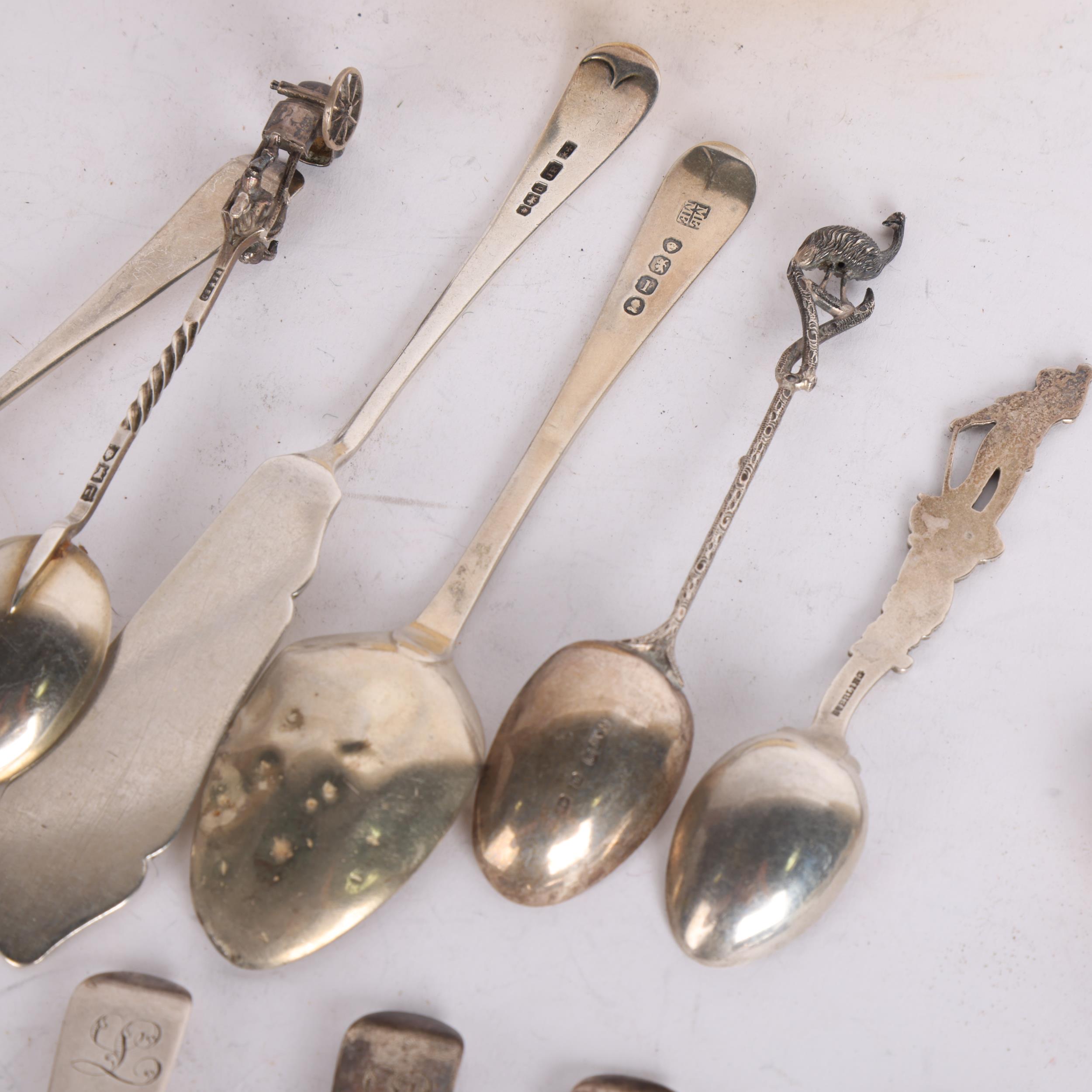 Various silver, including teaspoons, hairbrush, etc, 8oz weighable Condition Report: Lot sold as - Image 3 of 3