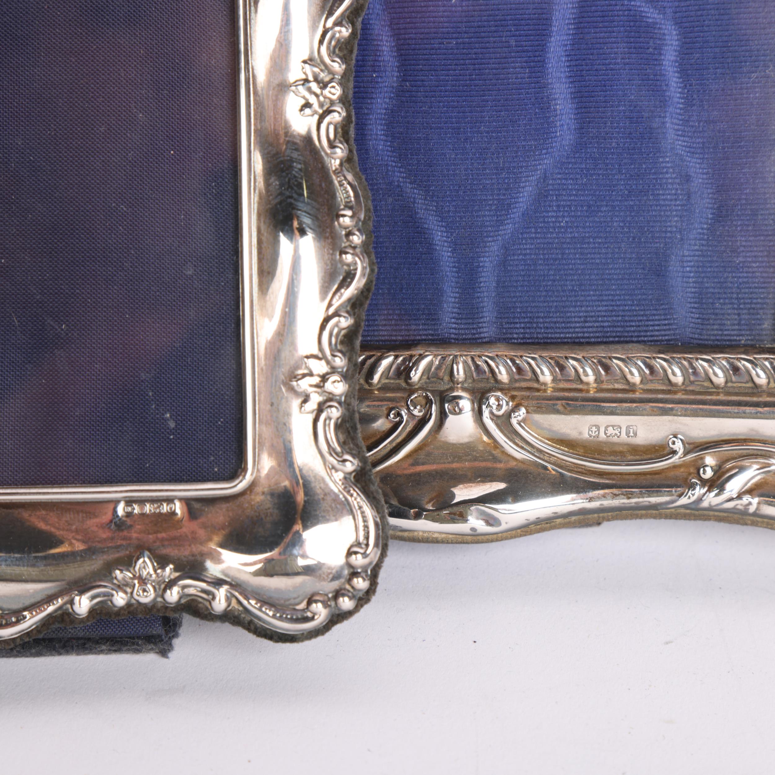 3 similar silver-fronted rectangular photo frames, largest overall 21cm x 15cm (3) Condition Report: - Image 3 of 3